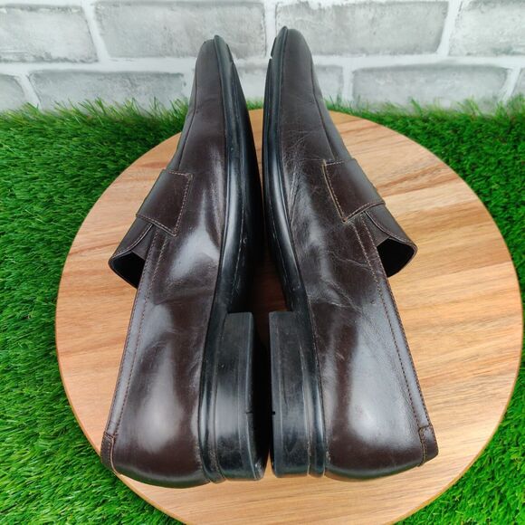 To Boot New York Adam Derrick Dark Brown Penny Loafers Leather Italy Men’s 9.5 main image 6